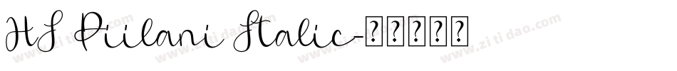 HI Piilani Italic字体转换